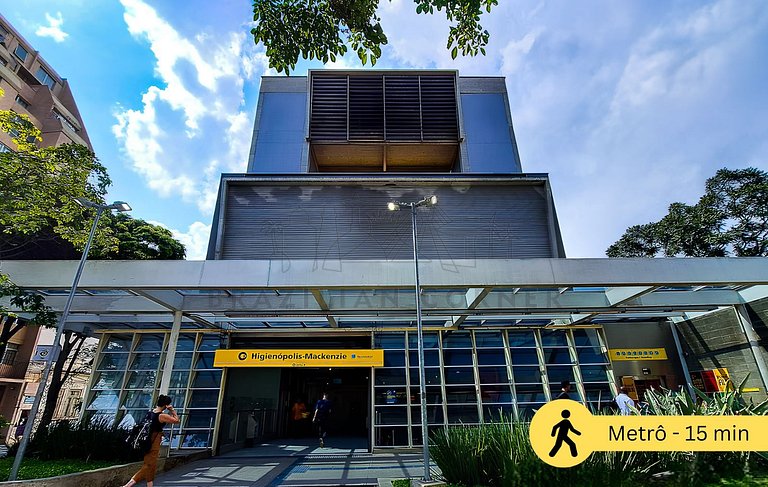 Modern, AC, 24h Gym, rooftop, close to metro