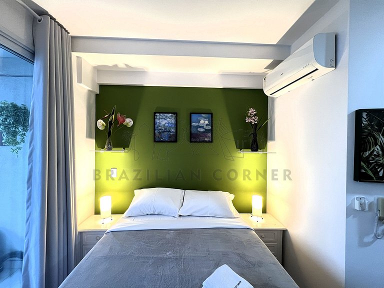 Moderno c/ ar condicionado, piscina e academia