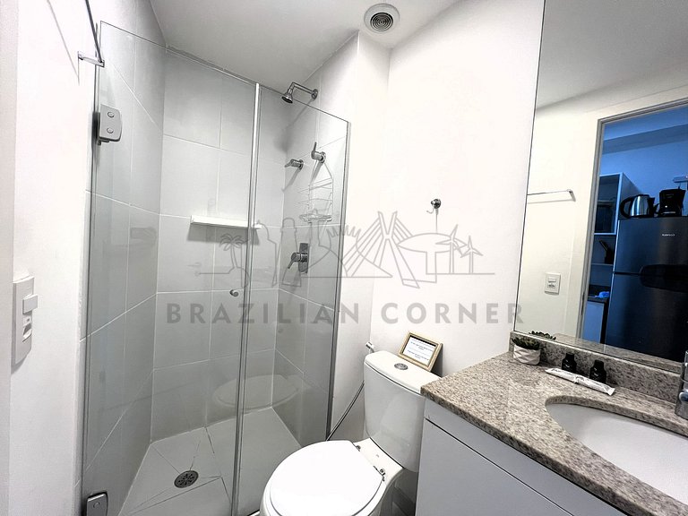 Moderno c/ ar condicionado, piscina e academia