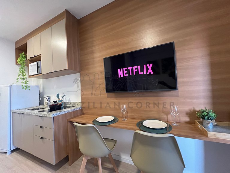 Modern with AC and Gym near Ibirapuera Park