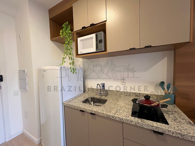 Modern with AC and Gym near Ibirapuera Park