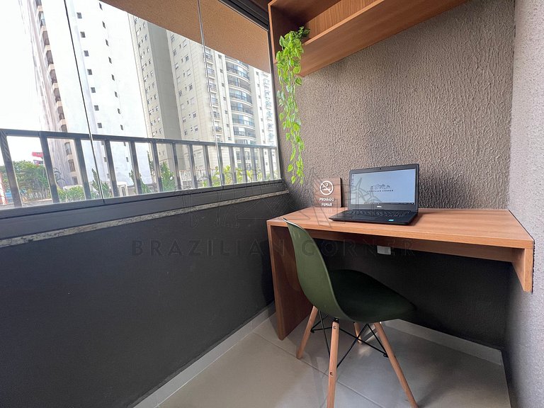 Near Ibirapuera Park w/ AC and Gym