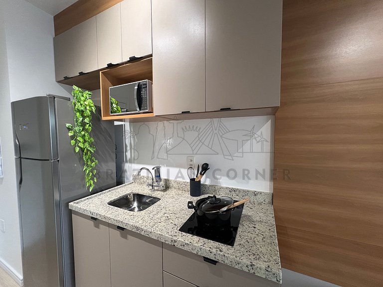 Near Ibirapuera Park w/ AC and Gym