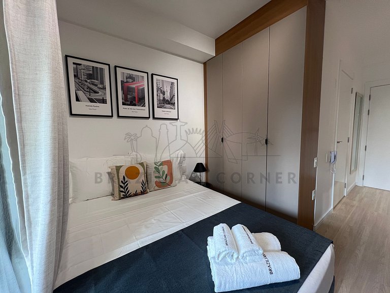 Near Ibirapuera Park w/ AC and Gym