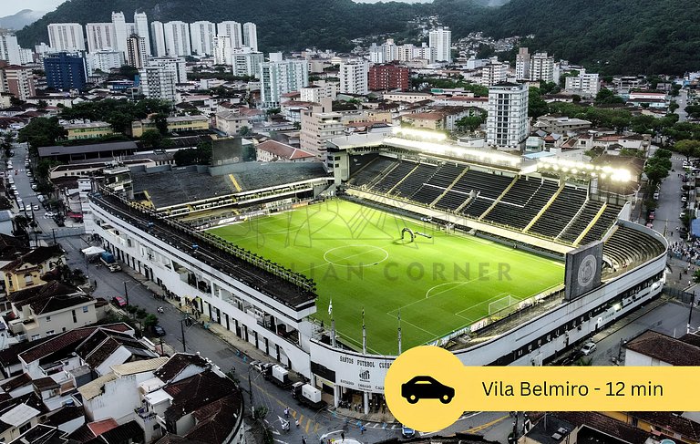 Modern in Gonzaga, 400 m from the beach with AC