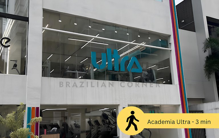 Moderno no Gonzaga a 400m da praia com AC