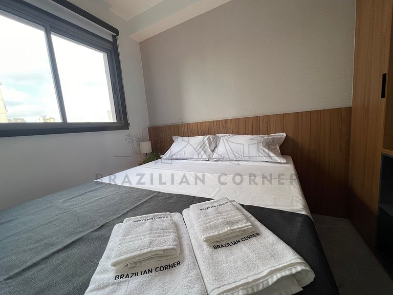 Moderno c/ AC, piscina e próx ao parque Ibirapuera