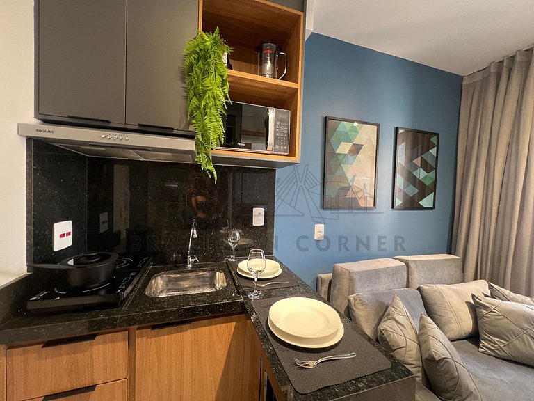 Moderno c/ AC, piscina e próx ao parque Ibirapuera