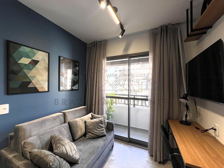 Moderno c/ AC, piscina e próx ao parque Ibirapuera