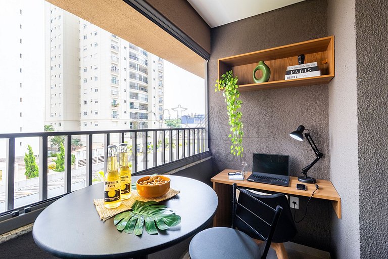 Modern with AC and Gym near Ibirapuera Park