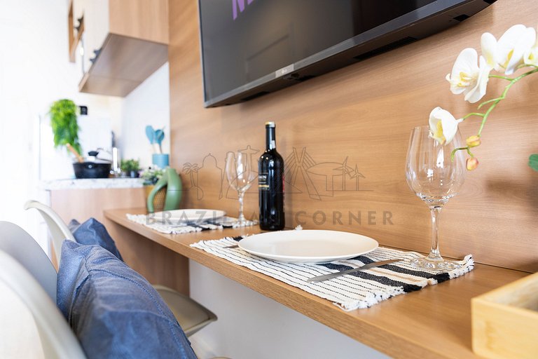 Modern with AC and Gym near Ibirapuera Park