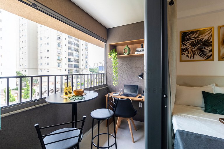 Modern with AC and Gym near Ibirapuera Park