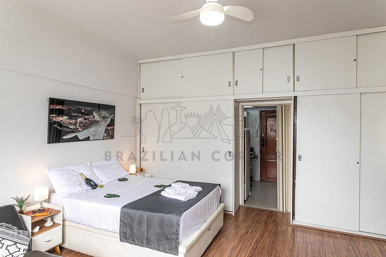 Vista incrível p/ o Cristo Redentor em Copacabana