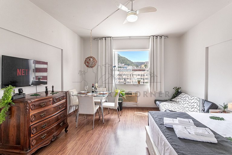 Vista incrível p/ o Cristo Redentor em Copacabana