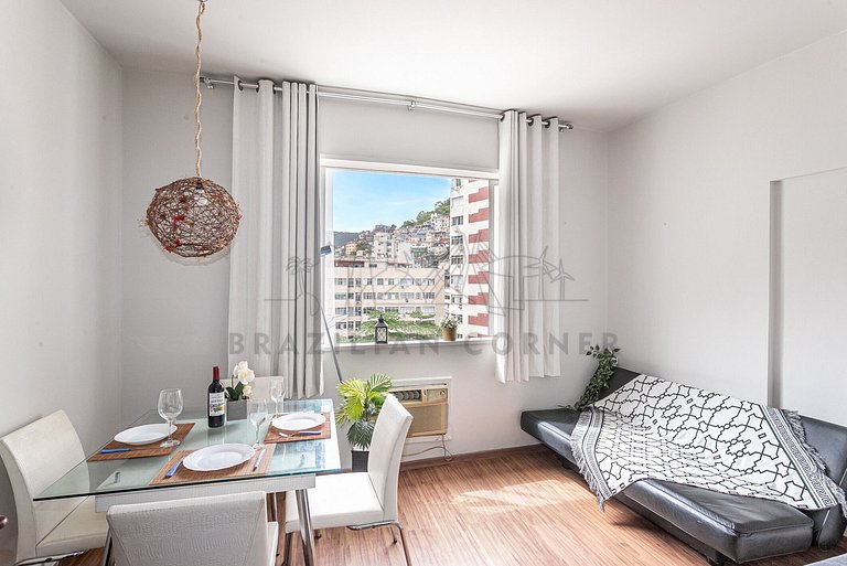 Vista incrível p/ o Cristo Redentor em Copacabana