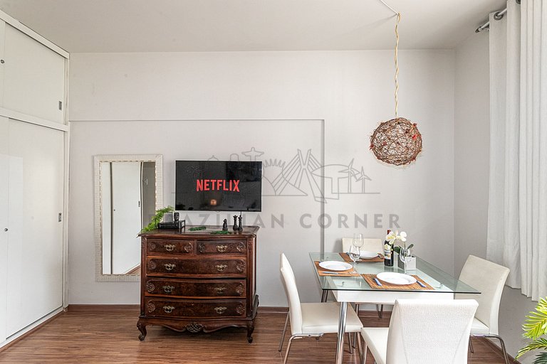 Vista incrível p/ o Cristo Redentor em Copacabana