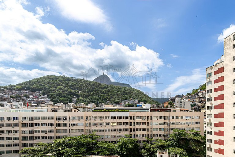 Vista incrível p/ o Cristo Redentor em Copacabana