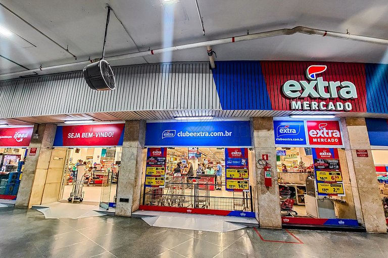 Vista incrível p/ o Cristo Redentor em Copacabana