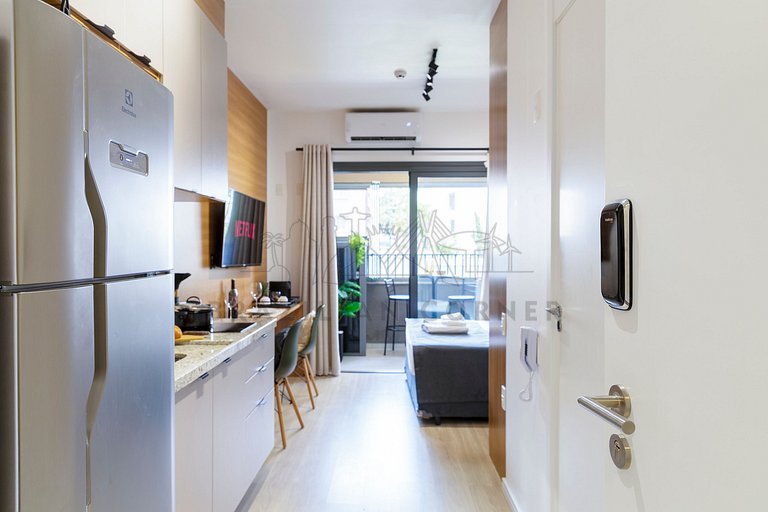 Near Ibirapuera Park w/ AC and Gym