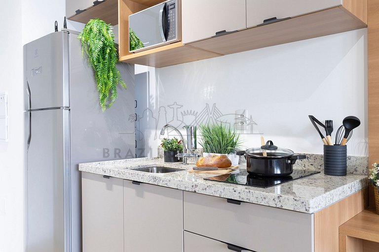 Near Ibirapuera Park w/ AC and Gym