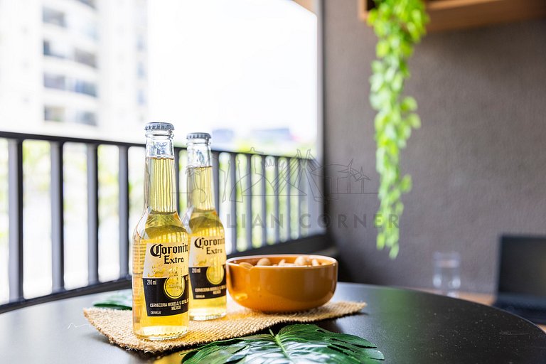 Near Ibirapuera Park w/ AC and Gym