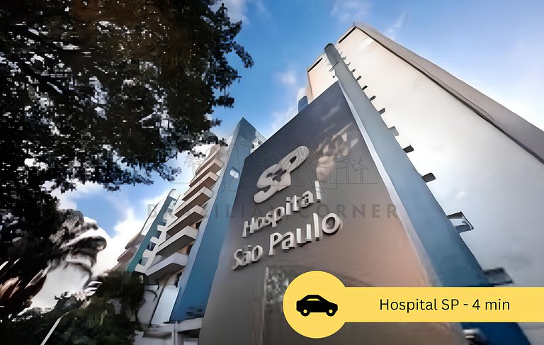 Near Ibirapuera Park w/ AC and Gym