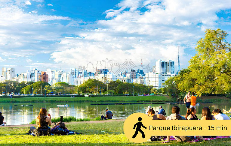 Moderno c/ AC, piscina e próx ao parque Ibirapuera