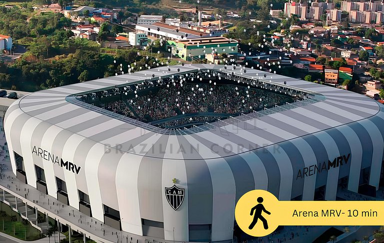 Próximo à Arena MRV com vaga e 2 quartos