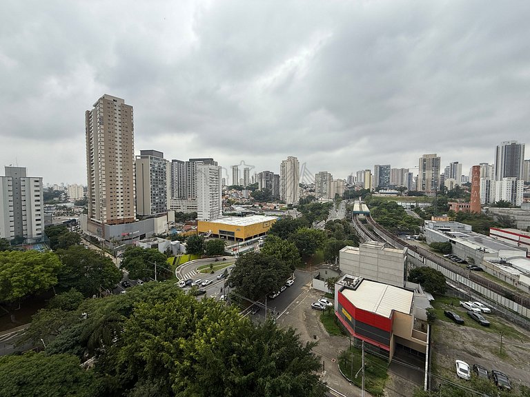 Modern in Vila Mariana with AC and Queen Bed