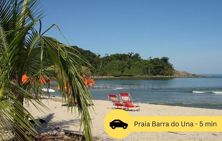 4 Bedrooms with Pool and AC at Praia do Una