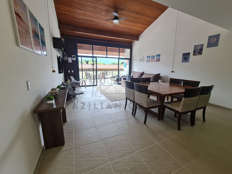 4 Quartos com piscina e AC na Praia do Una