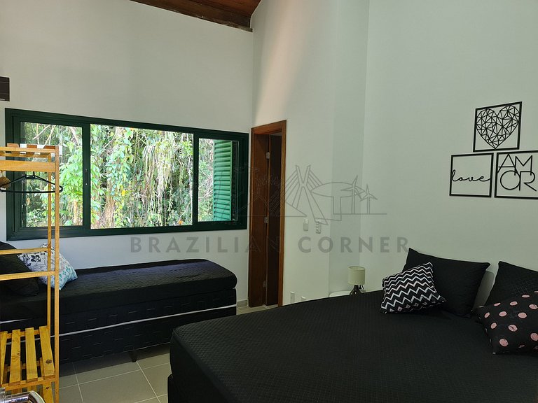 4 Quartos com piscina e AC na Praia do Una