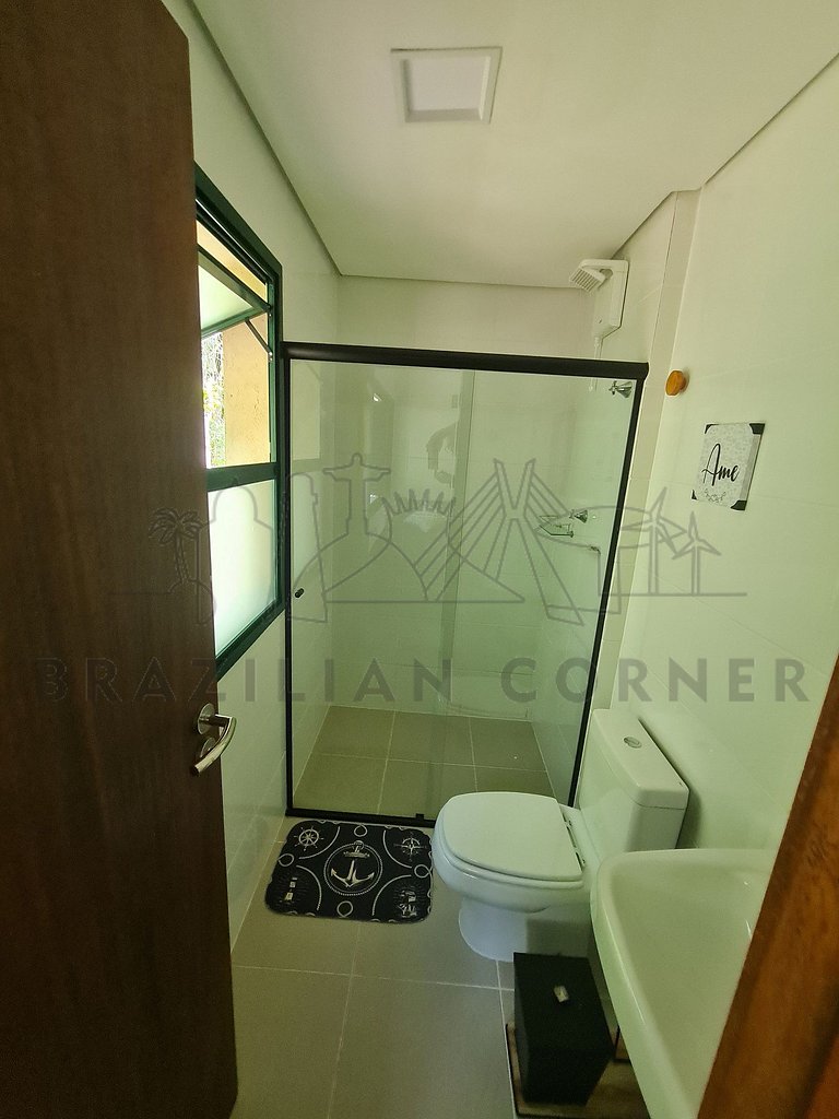 4 Quartos com piscina e AC na Praia do Una