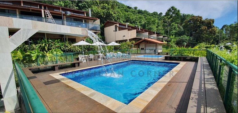 4 Quartos com piscina e AC na Praia do Una