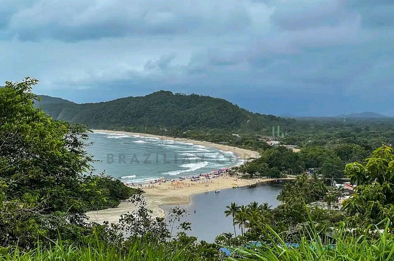 4 Quartos com piscina e AC na Praia do Una