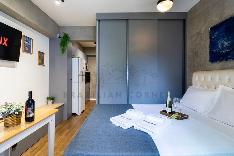 Modern and charming studio in Pinheiros