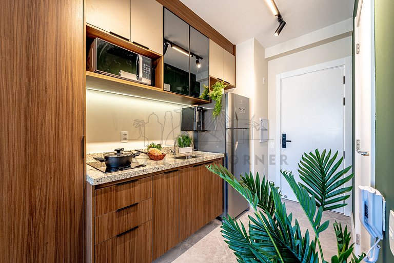 Near Ibirapuera Park with AC and Gym