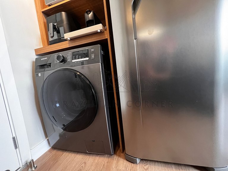 Modern and high-tech with A/C, pool, and gym