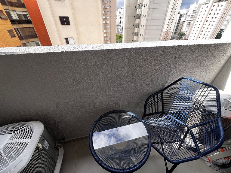 Modern and high-tech with A/C, pool, and gym