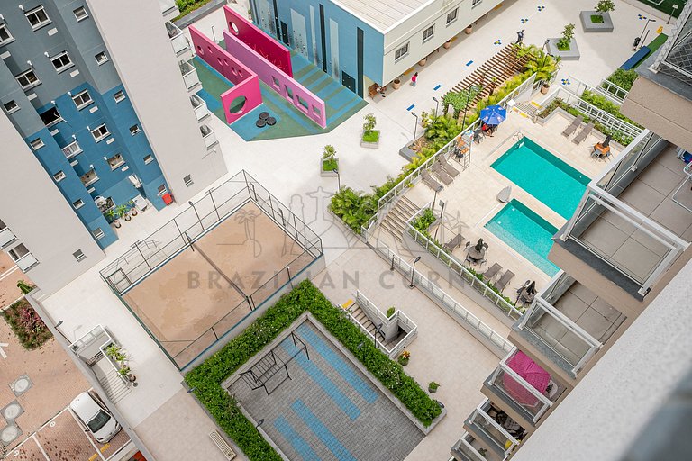 Modern with air-conditioning, pool and gym