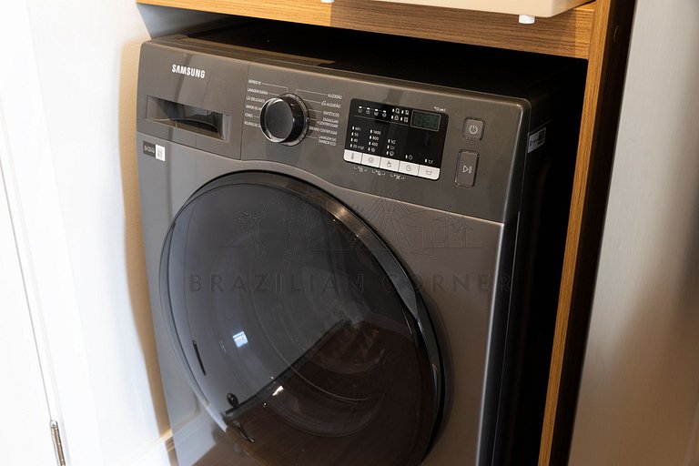 Modern and high-tech with A/C, pool, and gym