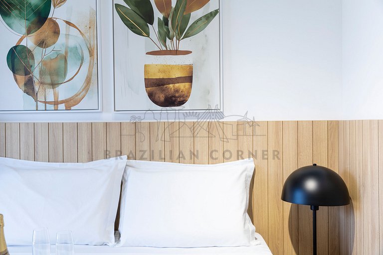 Modern in Vila Mariana with AC and Queen Bed