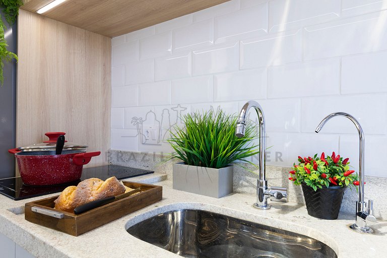 Modern in Vila Mariana with AC and Queen Bed