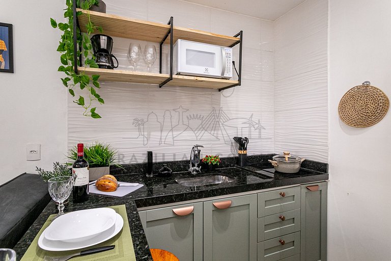 Modern with air-conditioning, pool and gym