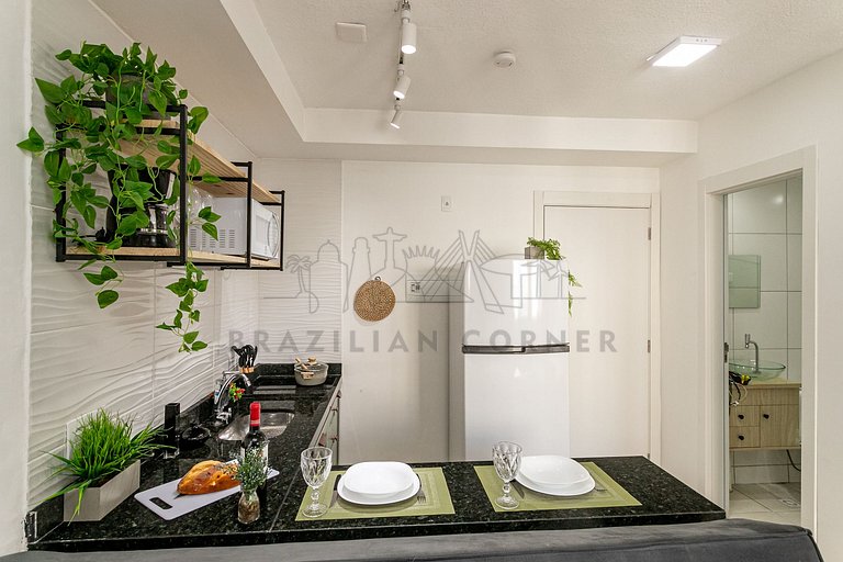 Modern with air-conditioning, pool and gym