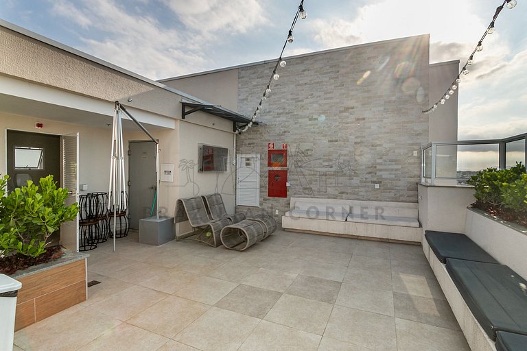 Modern with air-conditioning, pool and gym