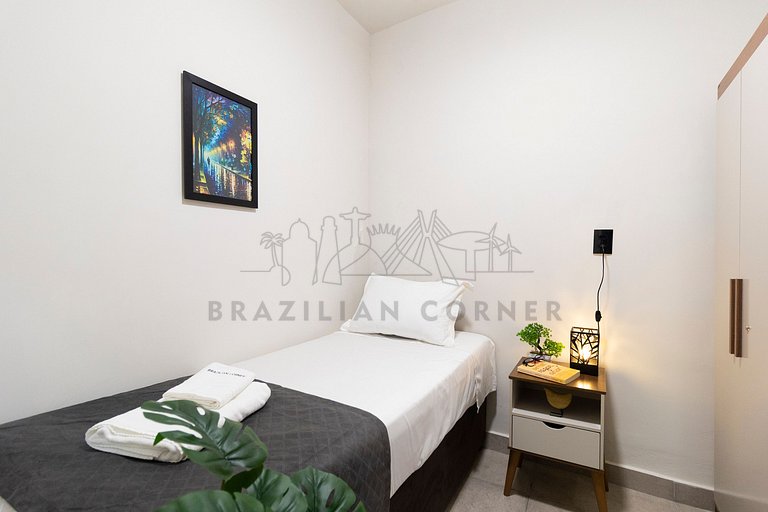 Bem localizado e aconchegante com 2 quartos