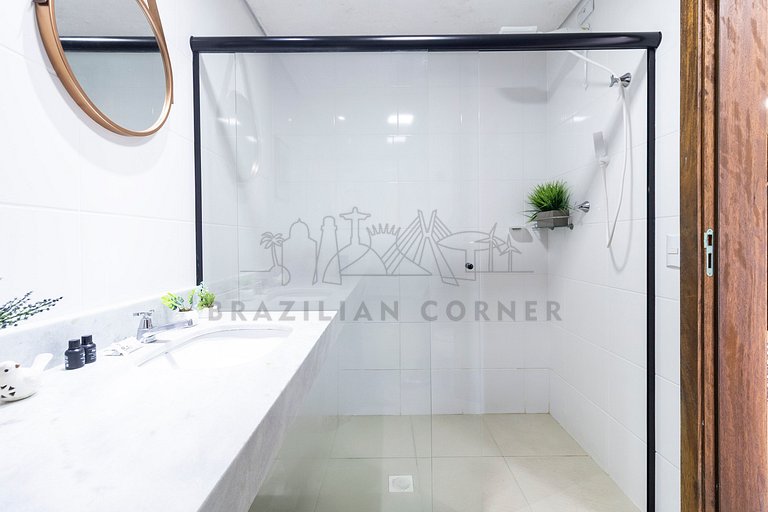 4 Quartos com piscina e AC na Praia do Una