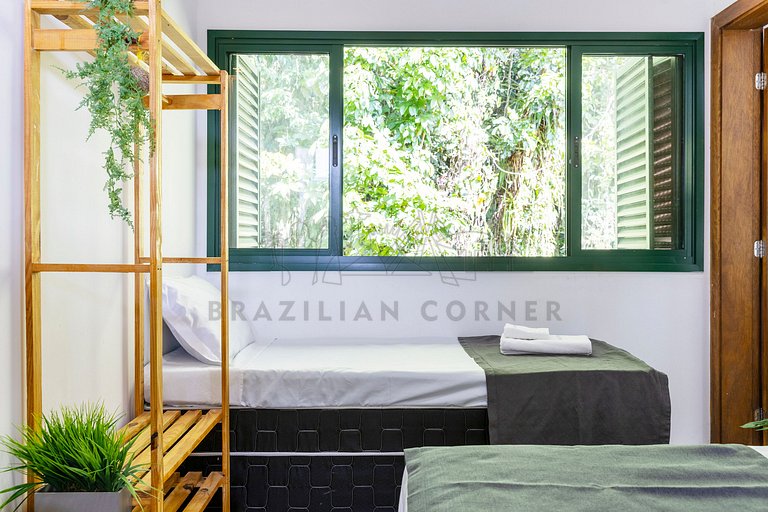 4 Quartos com piscina e AC na Praia do Una