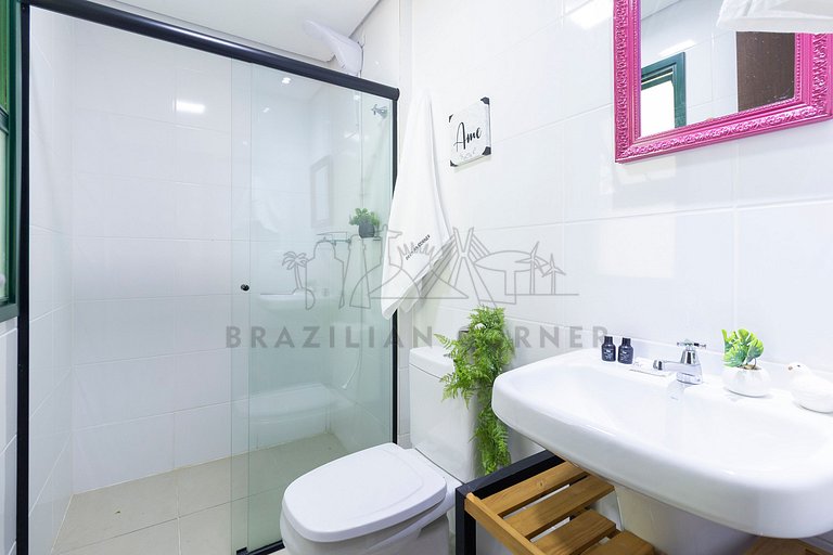 4 Quartos com piscina e AC na Praia do Una